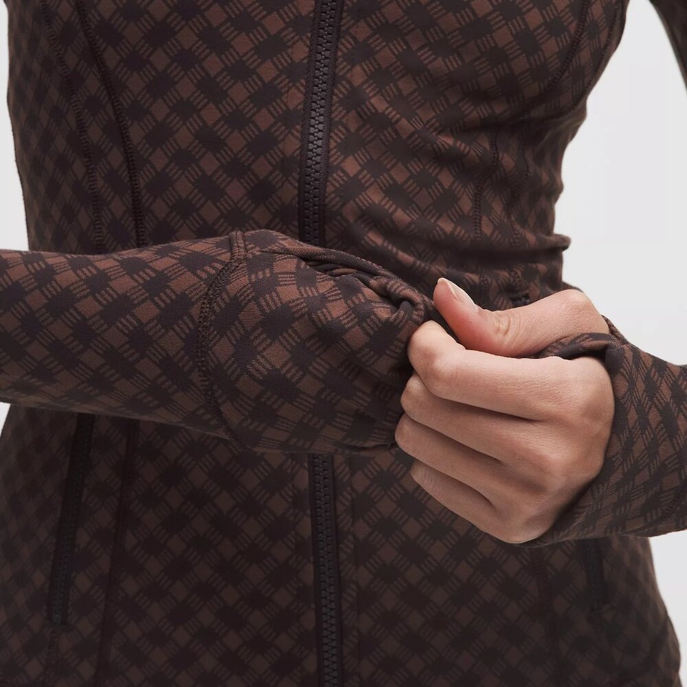 Lululemon Define Jacket Jacquard-Square Heart Jacquard Java Sequoia-NWT - Picture 7 of 7